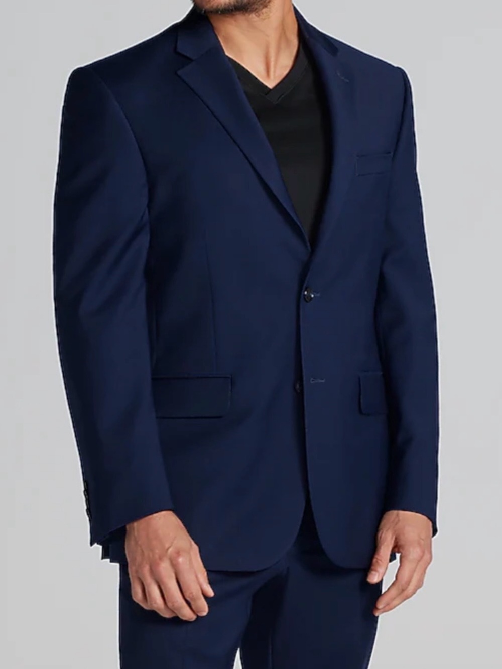 Men's Navy Two-Button Suit Blazer 58R (B3)
